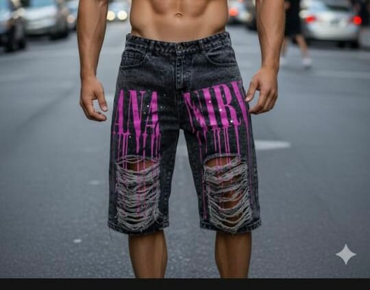 Short en denim de rue