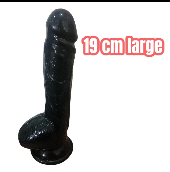 Gode réaliste 19 cm noir