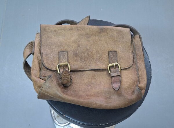 Authentic brown leather bag
