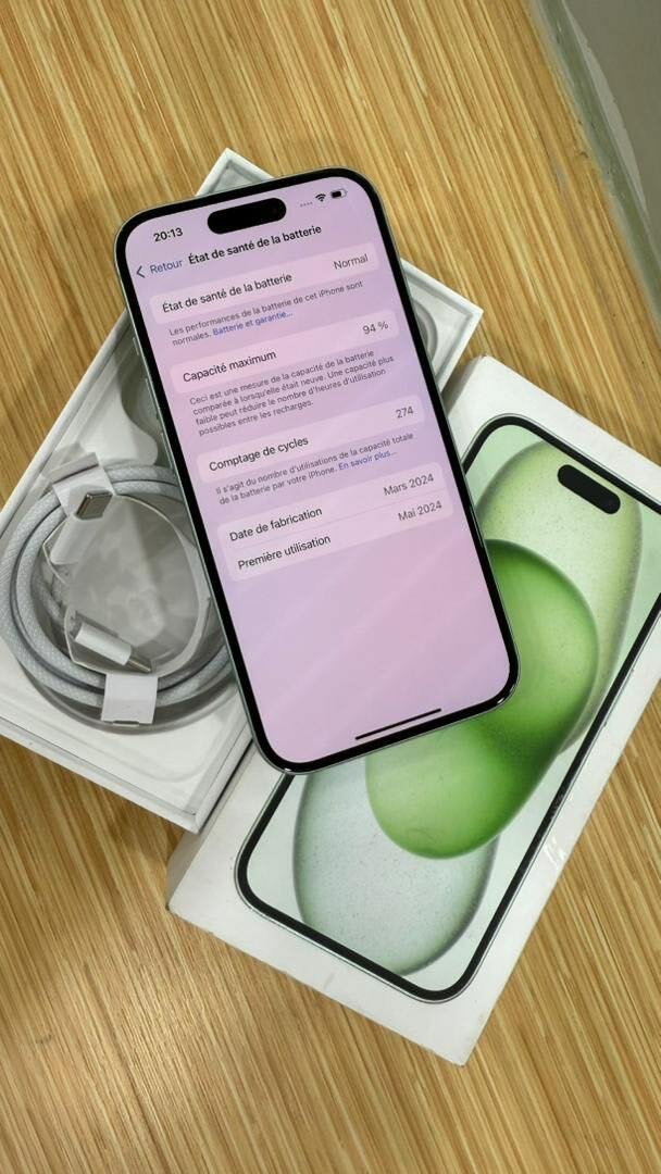 iphone 15 simple 128giga état