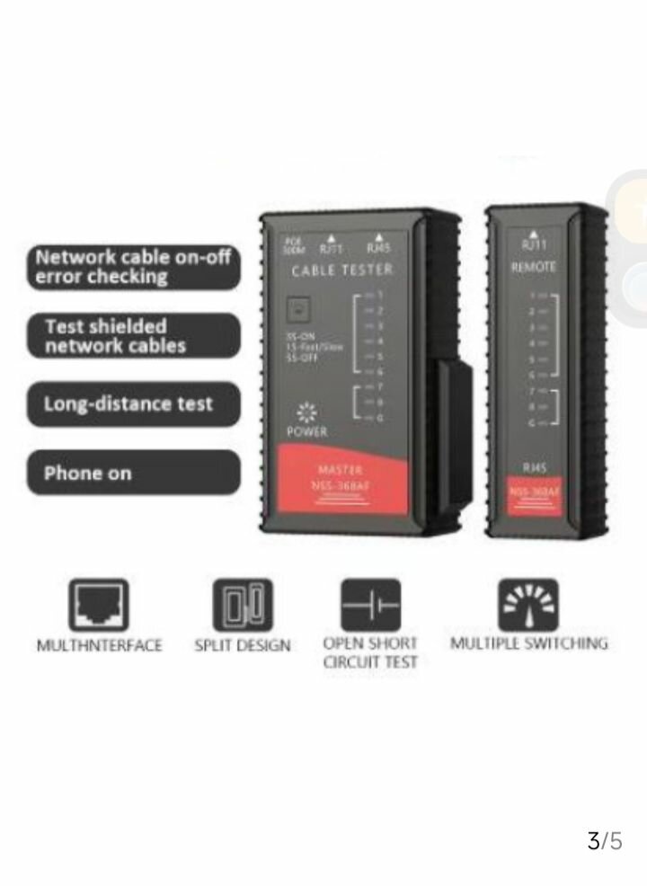 Testeur de Câbles RJ11 RJ45
