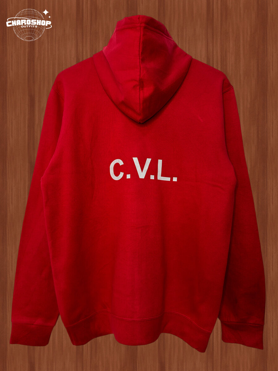 Sweat à capuche rouge unisexe