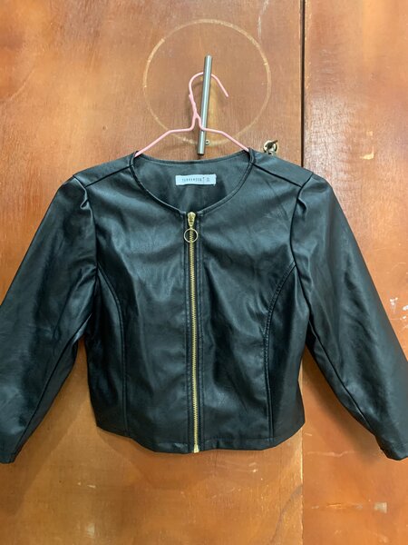 Veste Biker en Cuir Noir XS