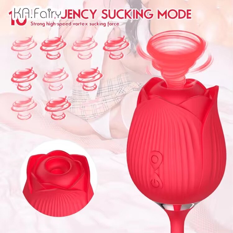 Vibromasseur mode succion rose