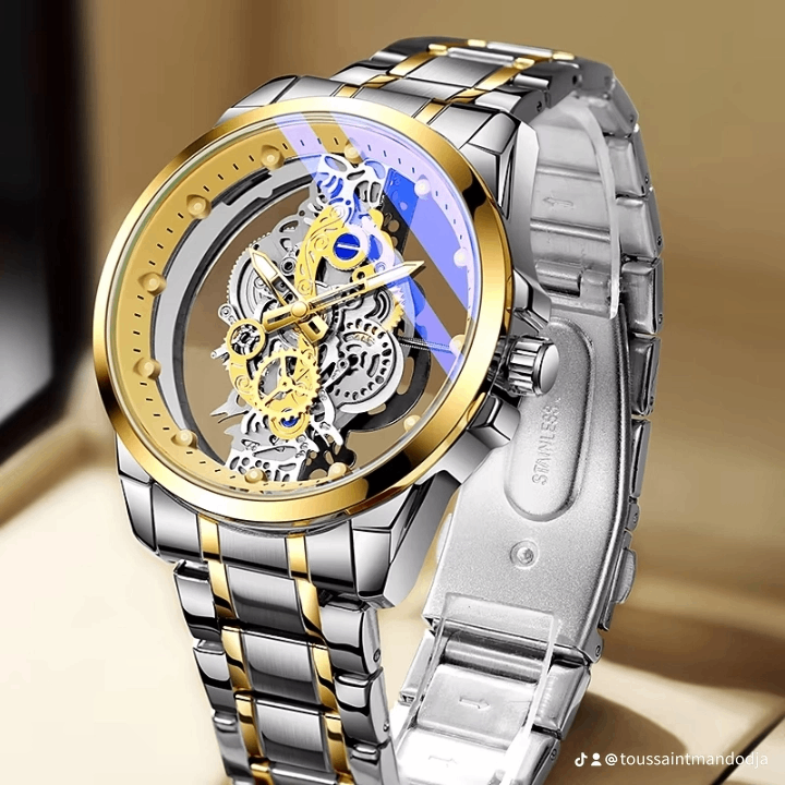 Montre Squelette en Acier Inoxydable