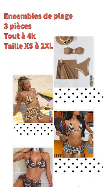 Ensemble de plage 3 pièces