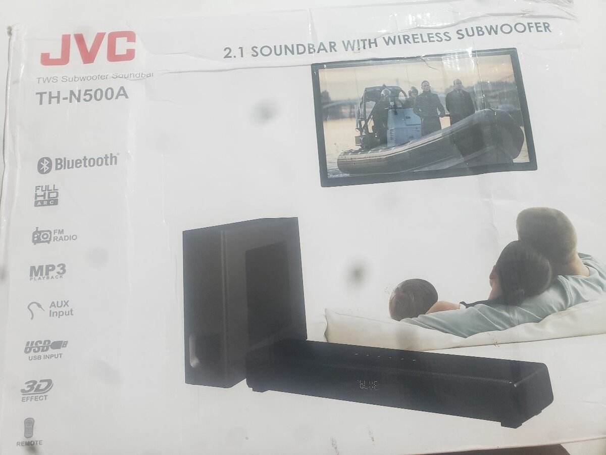 JVC 2.1 Soundbar with Wireless Subwoofer