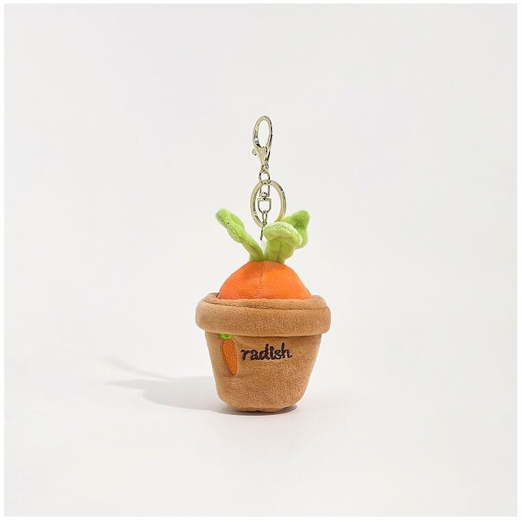 Porte-clés en peluche radis