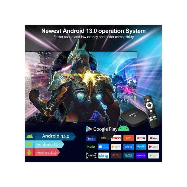 Boîtier TV Android 13.0 16+256GB