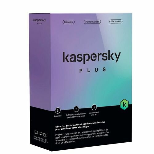 Kaspersky Plus 2024 4 Postes - 4 PC - 1 An -