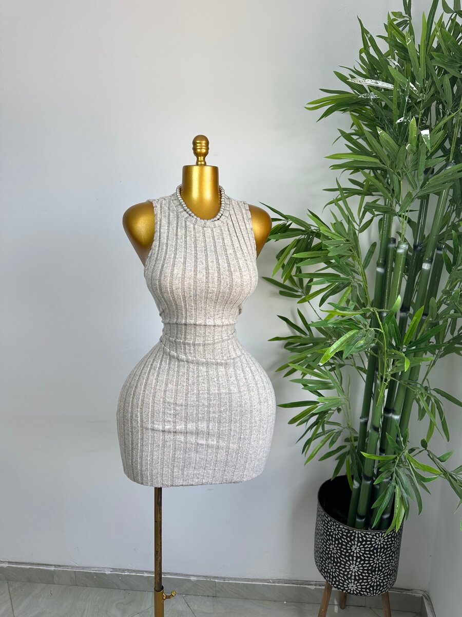 Robe moulante en tricot