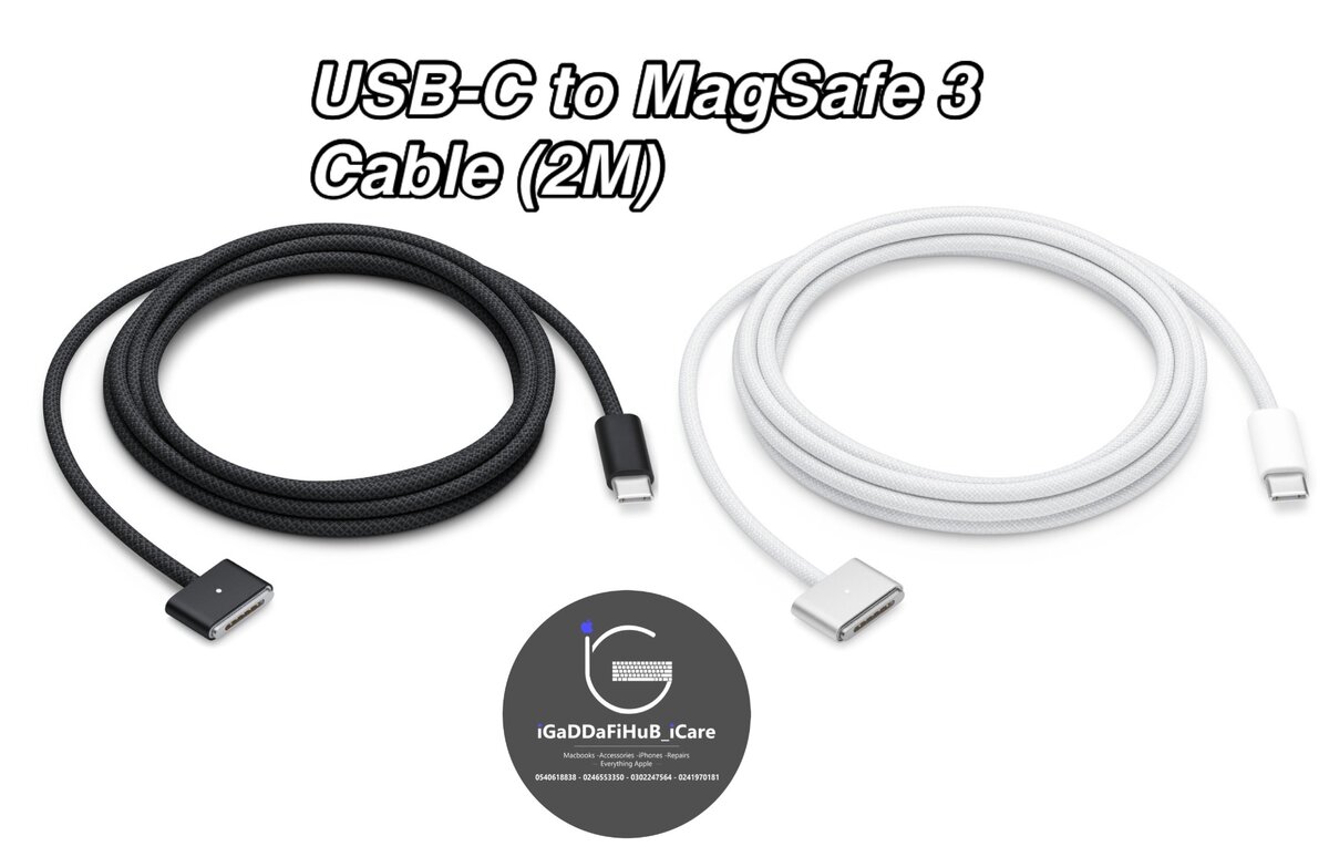 2M Magnetic Type C To MagSaf* 3 Charger Cable Cord