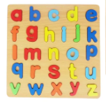 Wooden Alphabet Puzzles Numbers Count Board | Colorful Letters/Numbers/Shapes for Kids |Preschool Early Learning Educational Toys