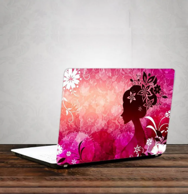 Art Girl Laptop Back Skin- Back Skin-Laptop Skin Vinyl Sticker Decal, 14.6 15 15.4 15.6 inch Laptop Skin Sticker Cover For All Laptops-Laptop Back Sticker