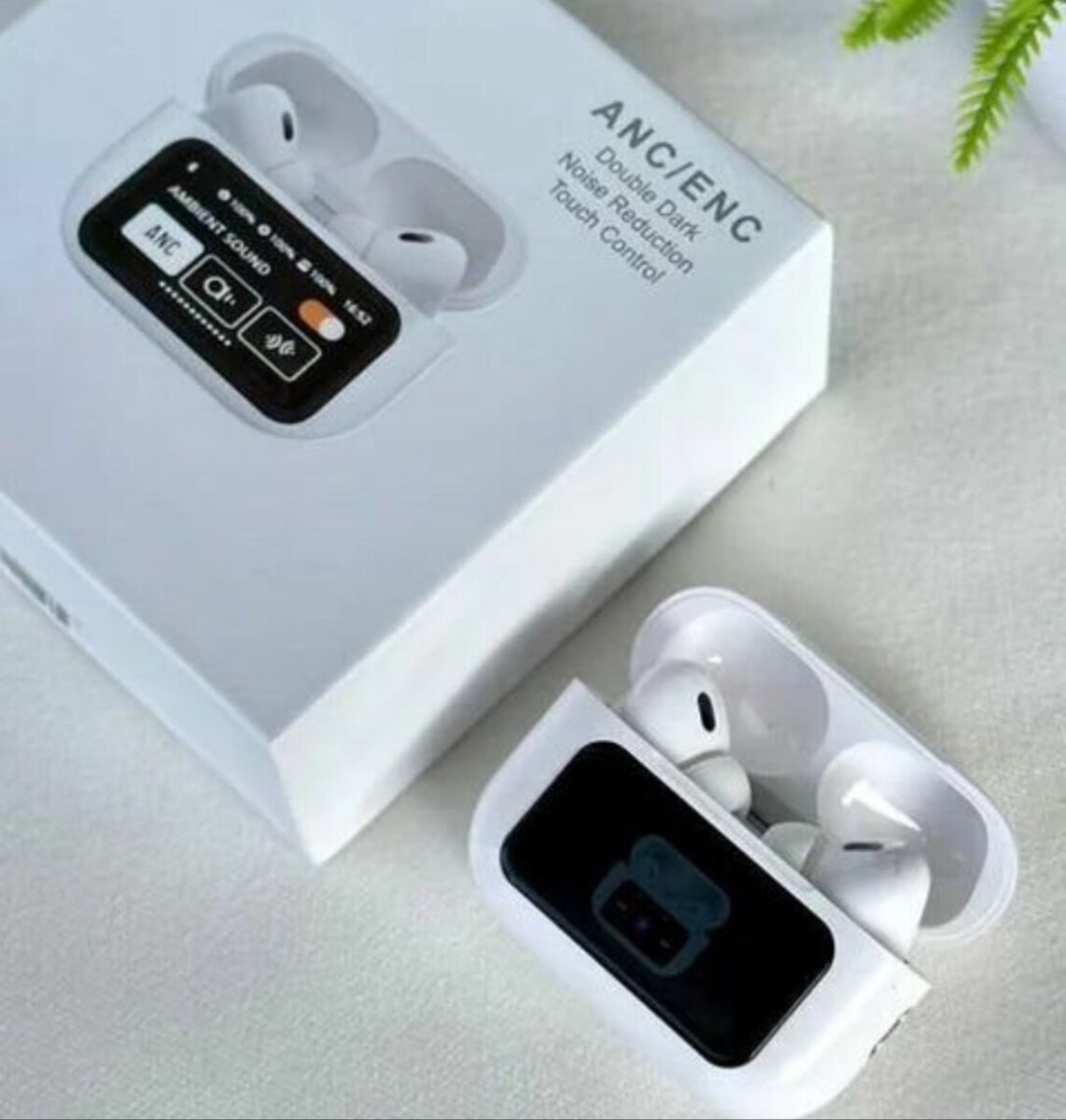 Wireless ANC Earbuds with LCD