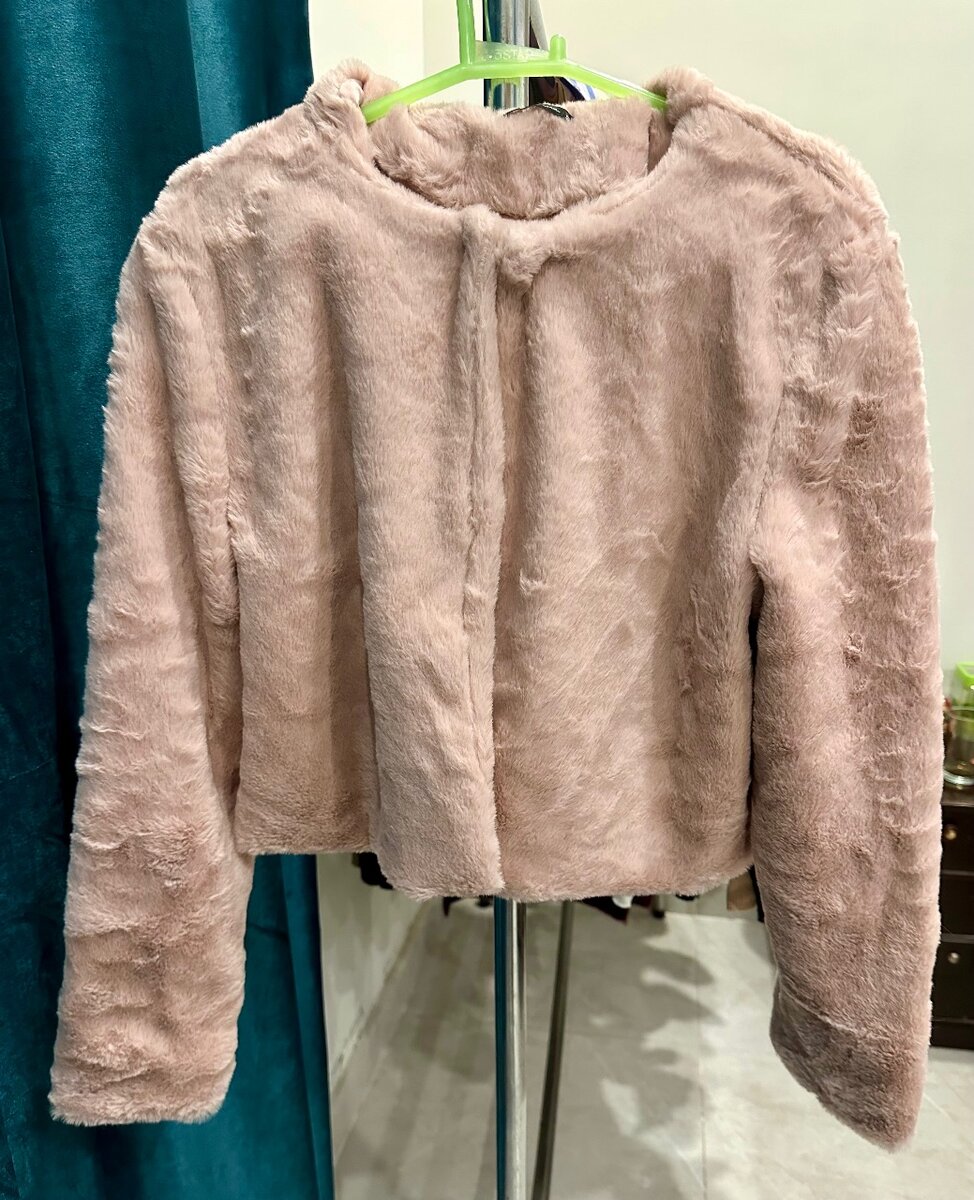 Pink fur jacket