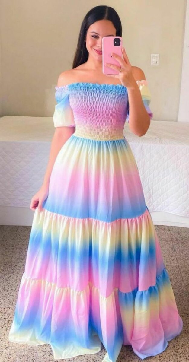 Robe Maxi Colorée Bohème