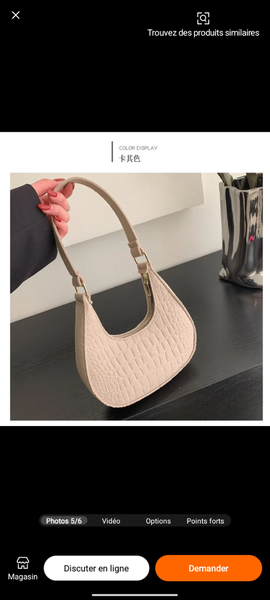 Sac à main élégant texturé