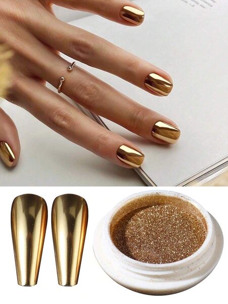 Poudre Miroir Métallique Ongles