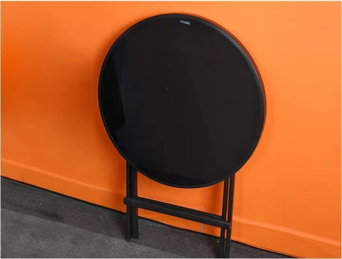 Table pliante ronde noire