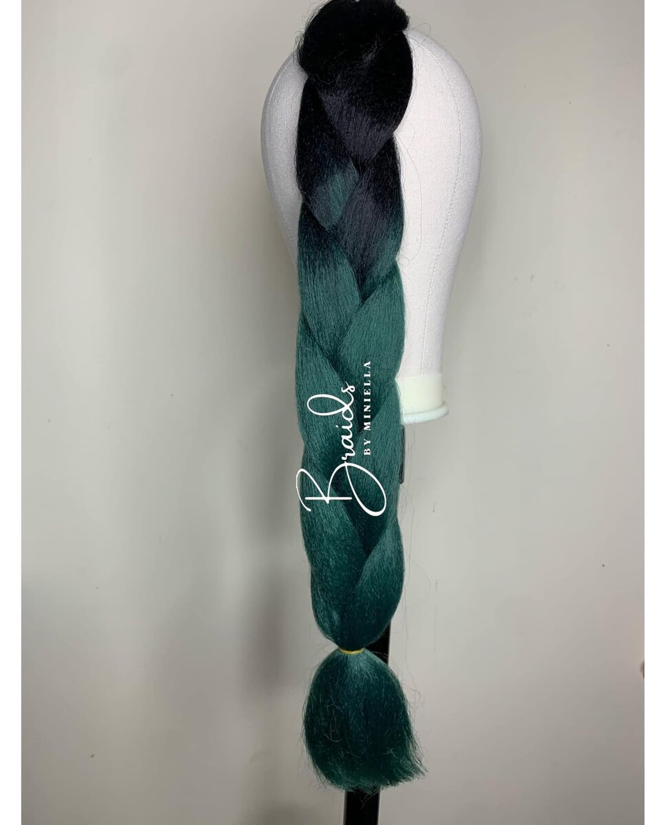 Mèche à tresser Verte