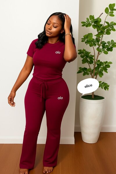 Ensemble détente bordeaux femme