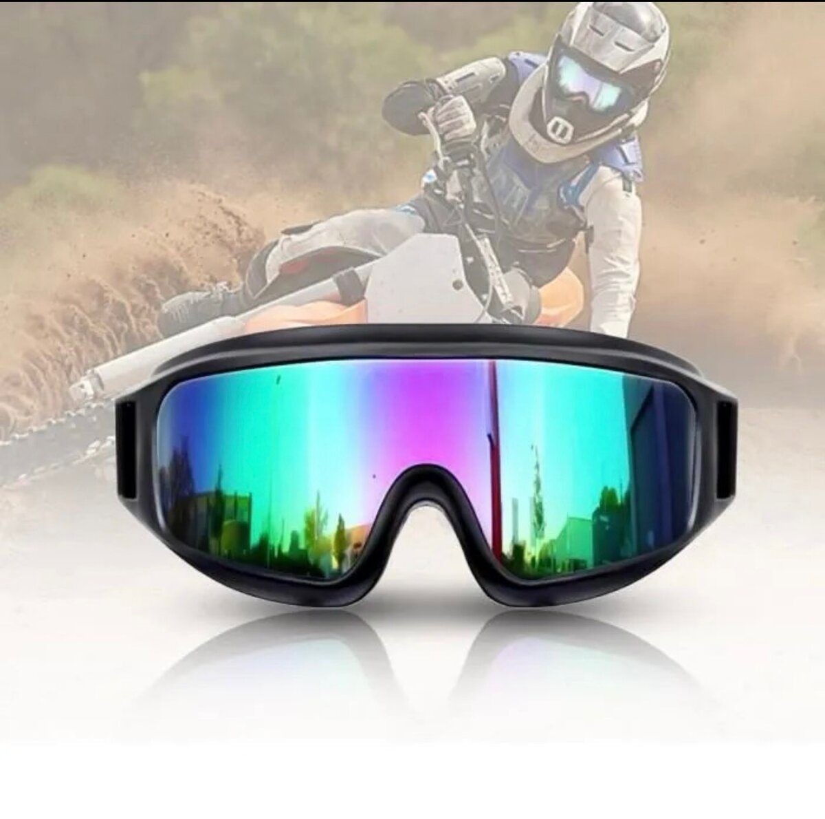 Lunettes Moto,Lunettes de Sport, Coupe-Vent Anti-Poussière p