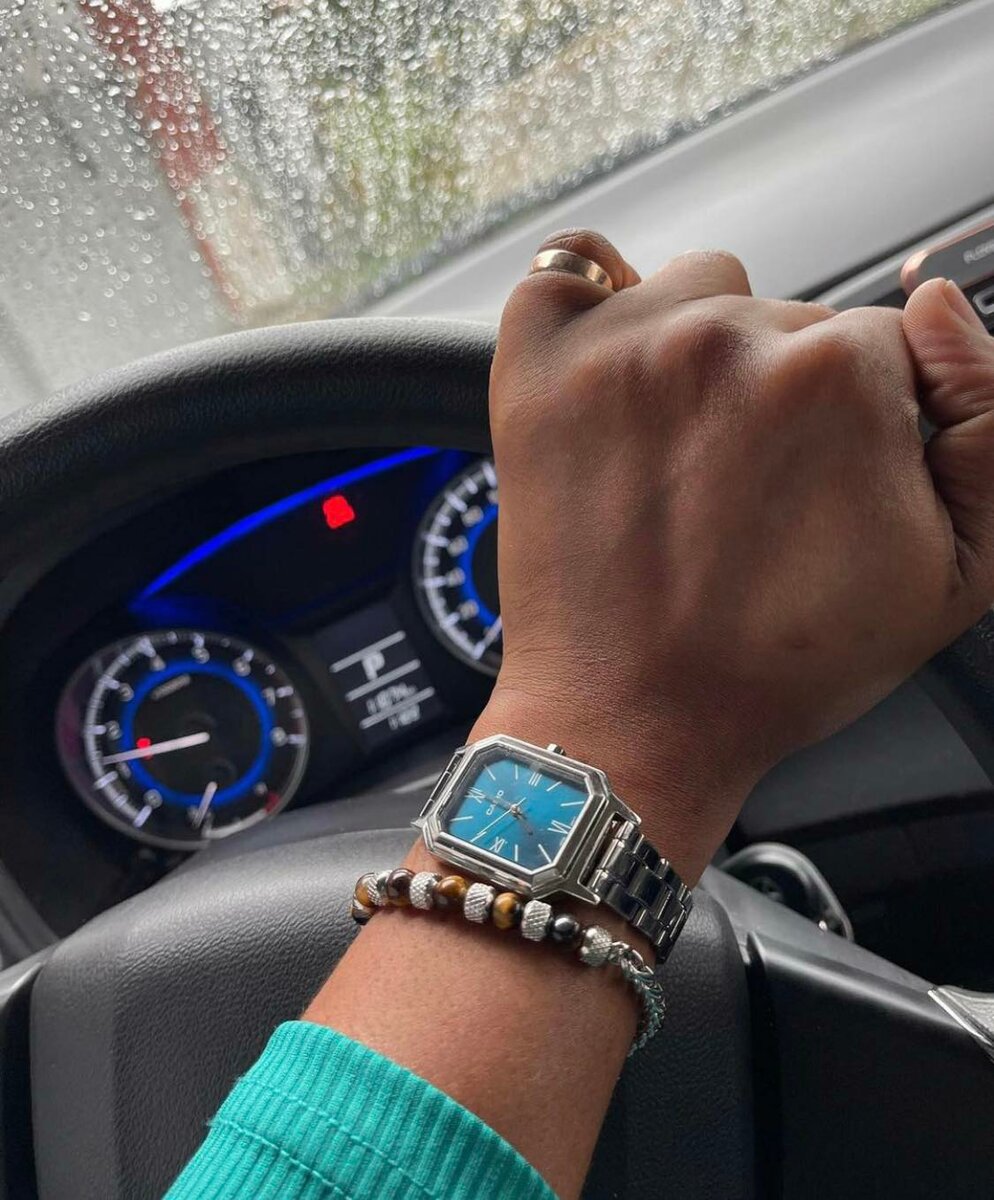 Bracelet œil de tigre , acier