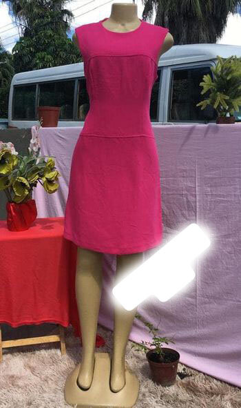 robe sans manches rose