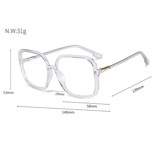 Lunettes à monture transparente