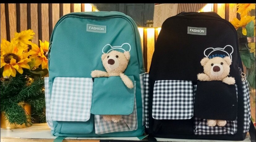 Sac à dos enfant avec ours en peluche
