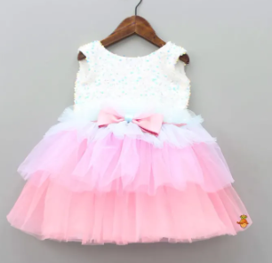 Sequin And Shaded Layered Dress ( Fabric Net, Sequin) ( Size 03 Month To 8 Yrs)