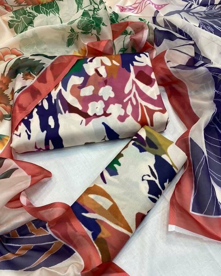 Printed lawn suit