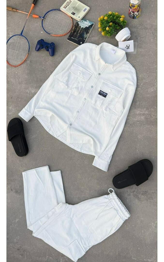Ensemble chemise et pantalon blanc