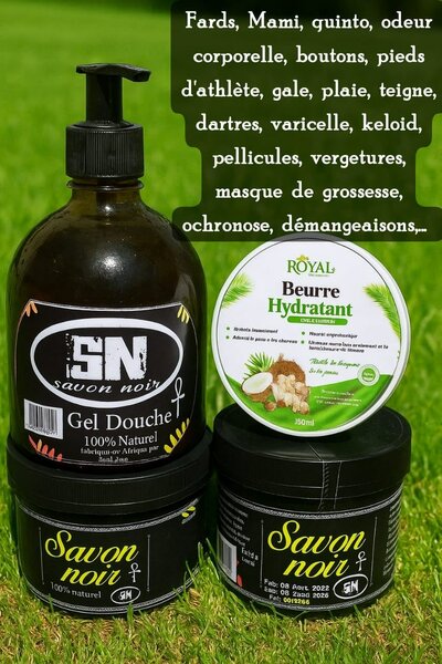 Ensemble Savon Noir et Beurre Hydratant Naturel
