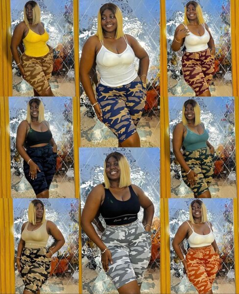 biker shorts Camo prints