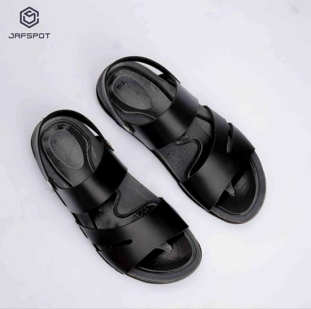 Man black sandals