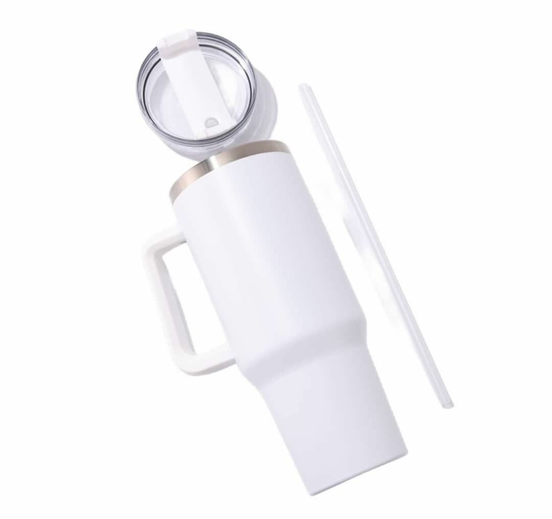 Tasse isotherme de 40 oz avec paille et poignée, tasse isoth