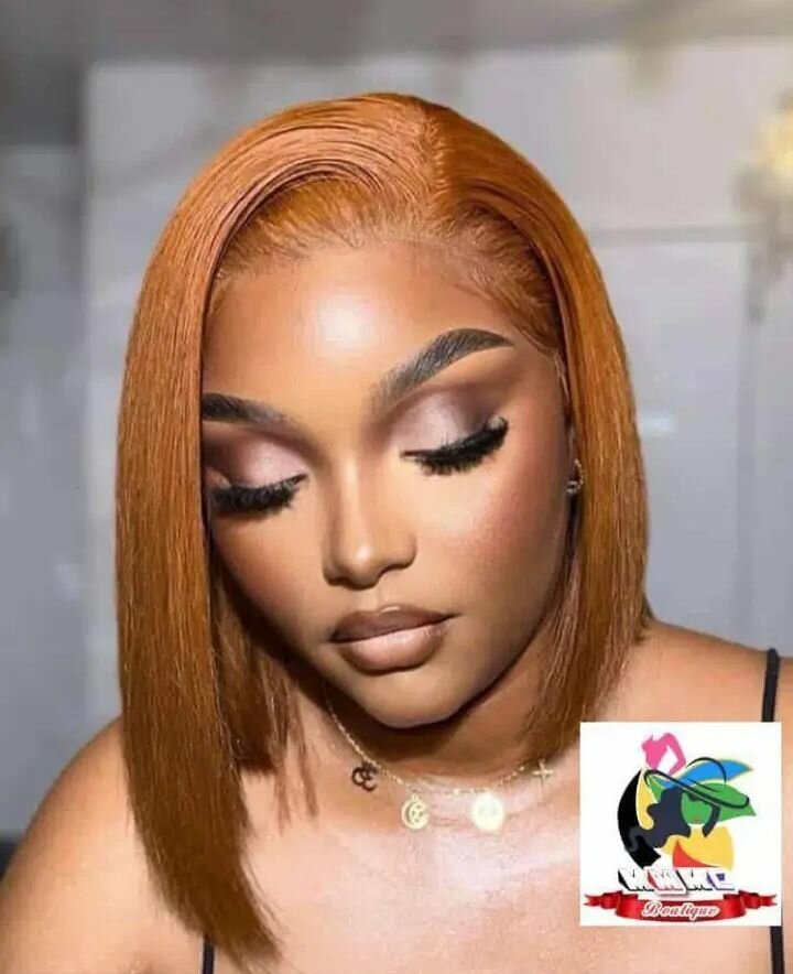 Perruque Bob en Dentelle Orange