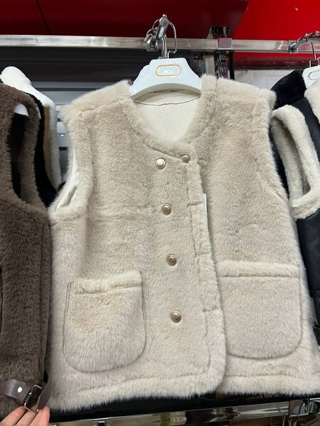 Эко мех Жилетка