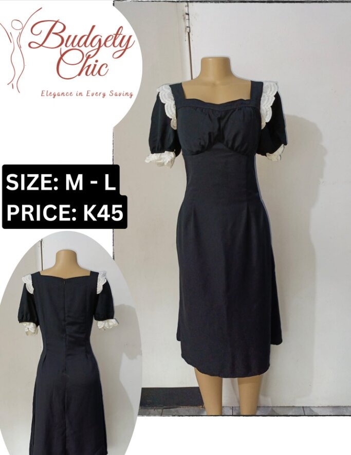 Chic women's dress color black m - l