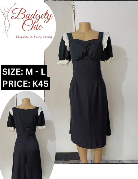 Chic women's dress color black m - l