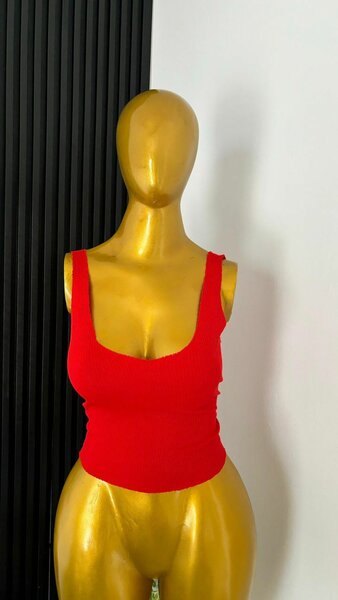 Débardeur Rouge Sans Manches