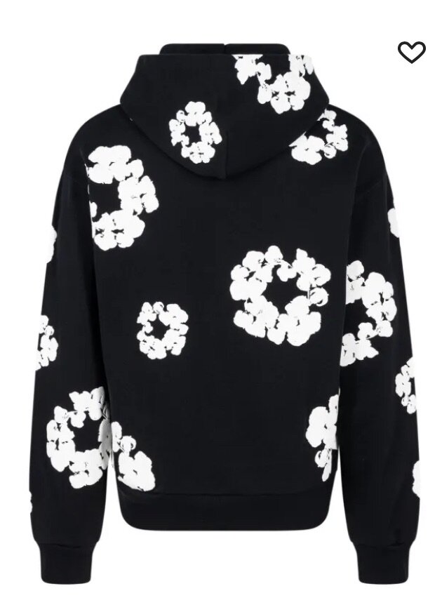 printed "Cotton Wreath" hoodie