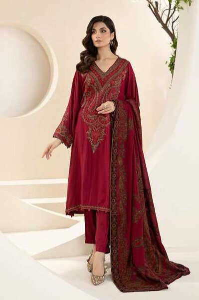 3 Pcs Unstitched Women Suit