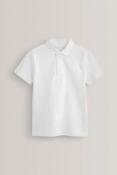 Authentic plain white polo kids
