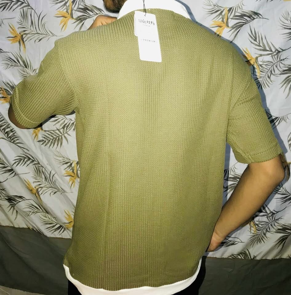 Polo en maille rétro homme