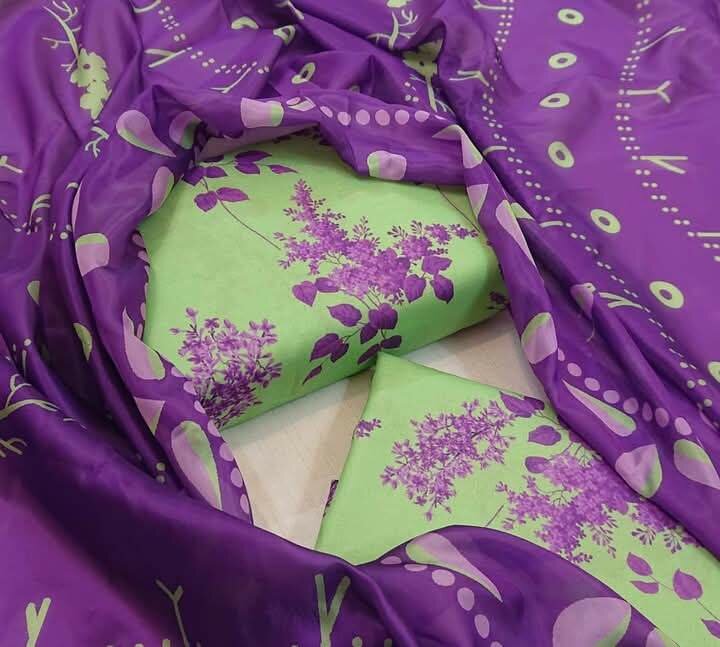 Printed lawn suit