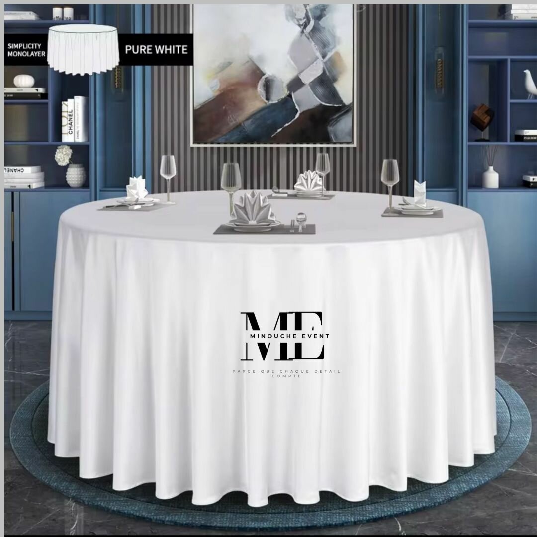 Nappe élégante de table ronde