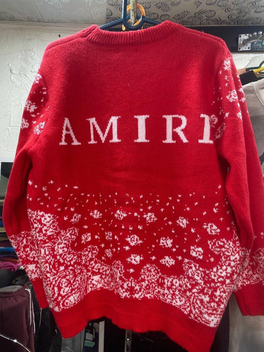 Pull de Noël rouge Amiri